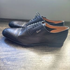 Gucci Mens Lace Up Leather Shoes , NWT, Size 11